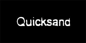 QUICKSAND - Logo - široká chrbtová nášivka s rozmerom 33 x 15 cm