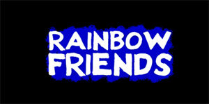 RAINBOW FRIENDS - široká chrbtová nášivka s rozmerom 33 x 15 cm