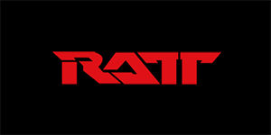 RATT - Red Logo - široká chrbtová nášivka s rozmerom 33 x 15 cm