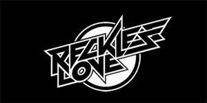 RECKLESS LOVE - Logo - široká chrbtová nášivka s rozmerom 33 x 15 cm
