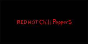 RED HOT CHILI PEPPERS - Red Written Logo By The Way - široká chrbtová nášivka s rozmerom 33 x 15 cm