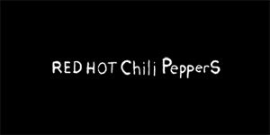 RED HOT CHILI PEPPERS - Written Logo By The Way - široká chrbtová nášivka s rozmerom 33 x 15 cm