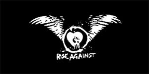 RISE AGAINST - Wings Logo - široká chrbtová nášivka s rozmerom 33 x 15 cm