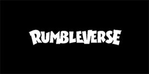 RUMBLEVERSE - Logo - široká chrbtová nášivka s rozmerom 33 x 15 cm