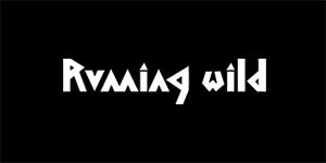 RUNNING WILD - Logo - široká chrbtová nášivka s rozmerom 33 x 15 cm