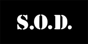 S.O.D. - Stormtroopers of Death Logo - široká chrbtová nášivka s rozmerom 33 x 15 cm