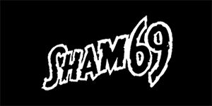 SHAM 69 - Logo - široká chrbtová nášivka s rozmerom 33 x 15 cm