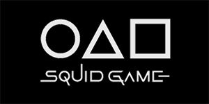 SQUID GAME - Logo & Icons - široká chrbtová nášivka s rozmerom 33 x 15 cm
