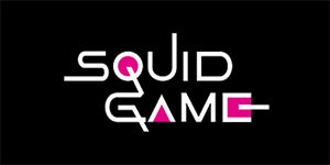 SQUID GAME - Logo Colour Pink - široká chrbtová nášivka s rozmerom 33 x 15 cm