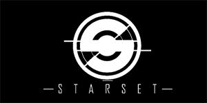 STARSET - Logo - široká chrbtová nášivka s rozmerom 33 x 15 cm