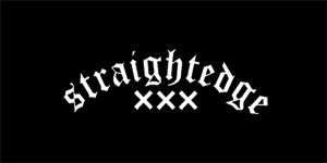 STRAIGHTEDGE - Logo - široká chrbtová nášivka s rozmerom 33 x 15 cm