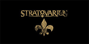 STRATOVARIUS - Gold Logo - široká chrbtová nášivka s rozmerom 33 x 15 cm