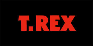 T.REX - Logo Glamrock Band Legend - široká chrbtová nášivka s rozmerom 33 x 15 cm