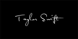 TAYLOR SWIFT - Signature - široká chrbtová nášivka s rozmerom 33 x 15 cm