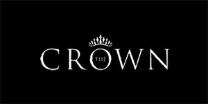 THE CROWN - Logo Netflix Bestseller - široká chrbtová nášivka s rozmerom 33 x 15 cm