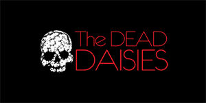 THE DEAD DAISIES - Logo Skull - široká chrbtová nášivka s rozmerom 33 x 15 cm