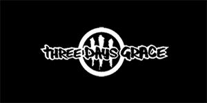 THREE DAYS GRACE - Logo - široká chrbtová nášivka s rozmerom 33 x 15 cm
