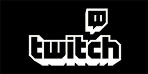 TWITCH - White Logo Sign - široká chrbtová nášivka s rozmerom 33 x 15 cm