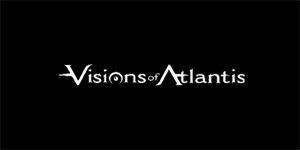 VISIONS OF ATLANTIS - Logo - široká chrbtová nášivka s rozmerom 33 x 15 cm