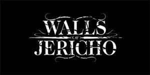 WALLS OF JERICHO - Logo - široká chrbtová nášivka s rozmerom 33 x 15 cm