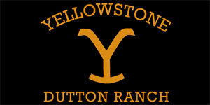YELLOWSTONE - Dutton Ranch - široká chrbtová nášivka s rozmerom 33 x 15 cm