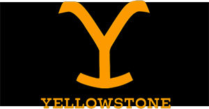YELLOWSTONE - Logo - široká chrbtová nášivka s rozmerom 33 x 15 cm