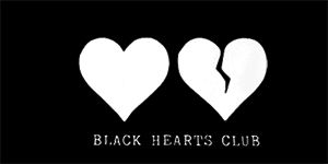 YUNGBLUD - Black Hearts Club - široká chrbtová nášivka s rozmerom 33 x 15 cm