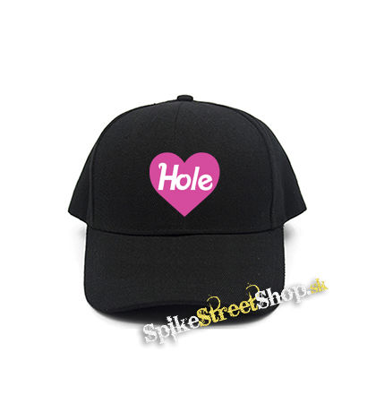 HOLE - Pink Logo Heart - čierna šiltovka