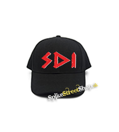 SDI - Logo Red White - čierna šiltovka