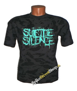 SUICIDE SILENCE - Turquoise Logo - pánske maskáčové tričko - ruský maskáč
