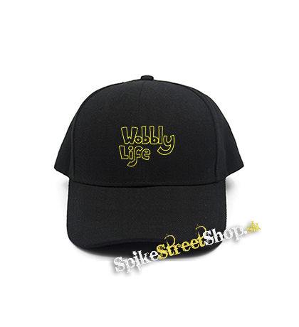 WOBBLY LIFE - Logo Yellow - čierna šiltovka