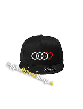 AUDI - Love - čierna šiltovka model "Snapback"