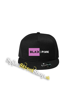 BLACKPINK - Pink Square Crest B&W - čierna šiltovka model "Snapback"