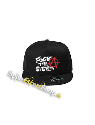 FUCK THE SYSTEM - čierna šiltovka model "Snapback"