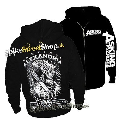 ASKING ALEXANDRIA - Reckless - čierna pánska mikina na zips