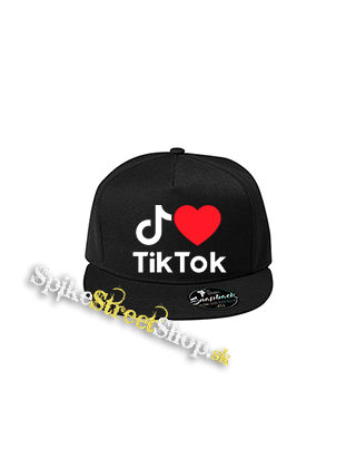I LOVE TIK TOK - čierna šiltovka model "Snapback"