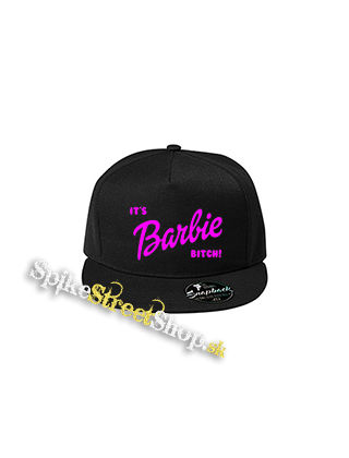 ITS BARBIE BITCH - Logo Ruzove - čierna šiltovka model "Snapback"