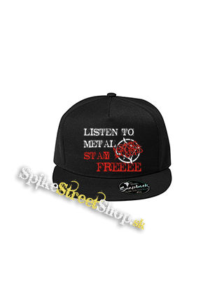 LUNATIC GODS - Listen To Metal Stay Free Motive 1 - čierna šiltovka model "Snapback"