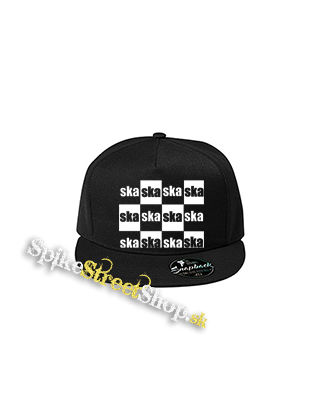 SKA - Šachovnica - čierna šiltovka model "Snapback"