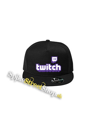 TWITCH - Purple Logo Sign - čierna šiltovka model "Snapback"