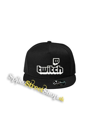 TWITCH - White Logo Sign - čierna šiltovka model "Snapback"