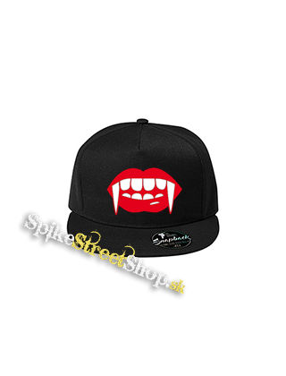 ZUBY UPÍRA - Vampire Teeth - čierna šiltovka model "Snapback"