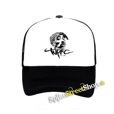 2 PAC - Portrait Years - čiernobiela sieťkovaná šiltovka model "Trucker"