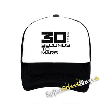 30 SECONDS TO MARS - Big Logo - čiernobiela sieťkovaná šiltovka model "Trucker"