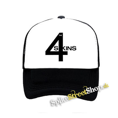 4 SKINS - Logo - čiernobiela sieťkovaná šiltovka model "Trucker"