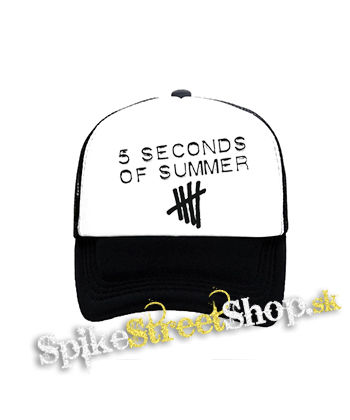 5 SECONDS OF SUMMER - Logo - čiernobiela sieťkovaná šiltovka model "Trucker"