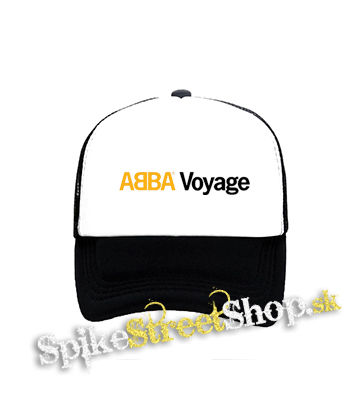ABBA - Voyage - čiernobiela sieťkovaná šiltovka model "Trucker"