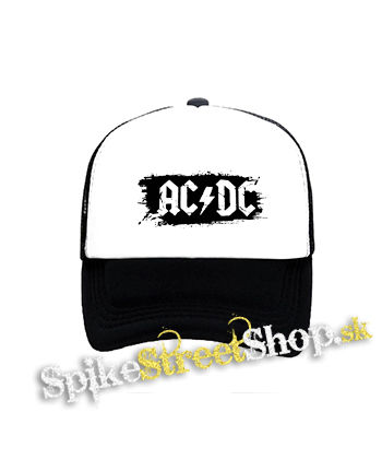 ACDC - Patches White - čiernobiela sieťkovaná šiltovka model "Trucker"