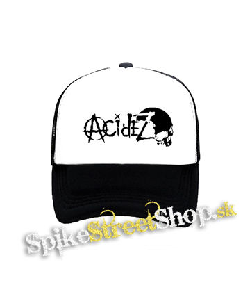 ACIDEZ - Logo - čiernobiela sieťkovaná šiltovka model "Trucker"
