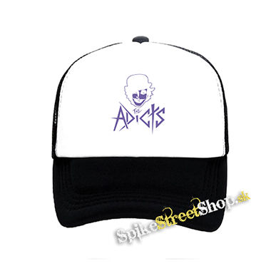 ADICTS - Purple Feline - čiernobiela sieťkovaná šiltovka model "Trucker"